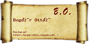 Bogár Ottó névjegykártya
