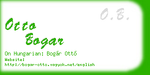 otto bogar business card