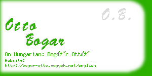 otto bogar business card